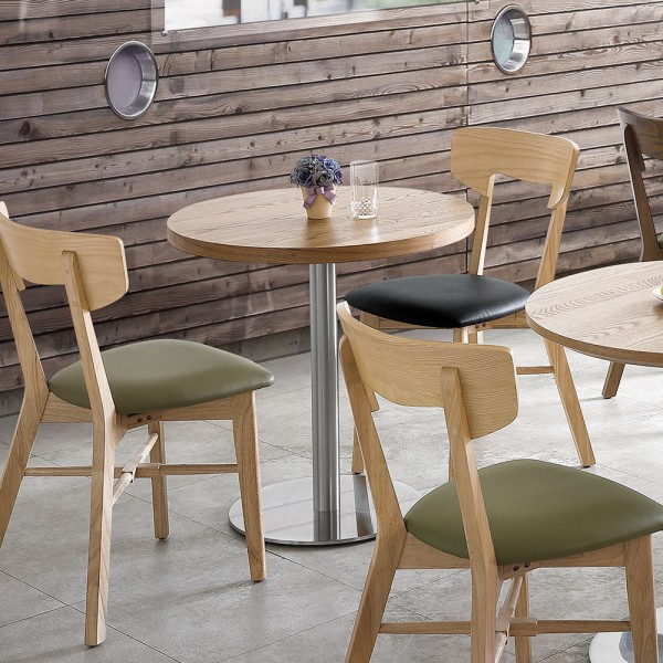 HFT-001 내추럴/월넛 무늬목 원형상판