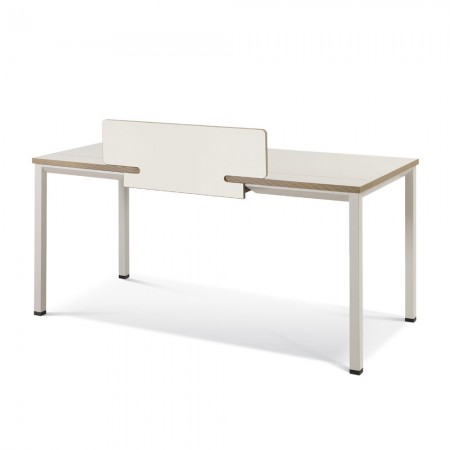 WLD 알테라 확장형 트레이 책상-크림화이트