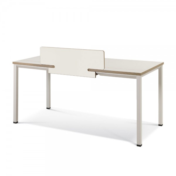 WLD 알테라 확장형 트레이 책상-크림화이트