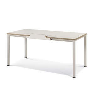 WLD 알테라 기본형 트레이 책상-크림화이트